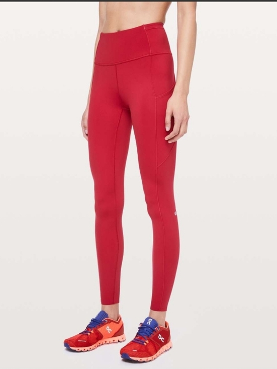 lululemon athletica Pants - Lululemon Fast and Free Tights Dark Red Size 8 Activewear